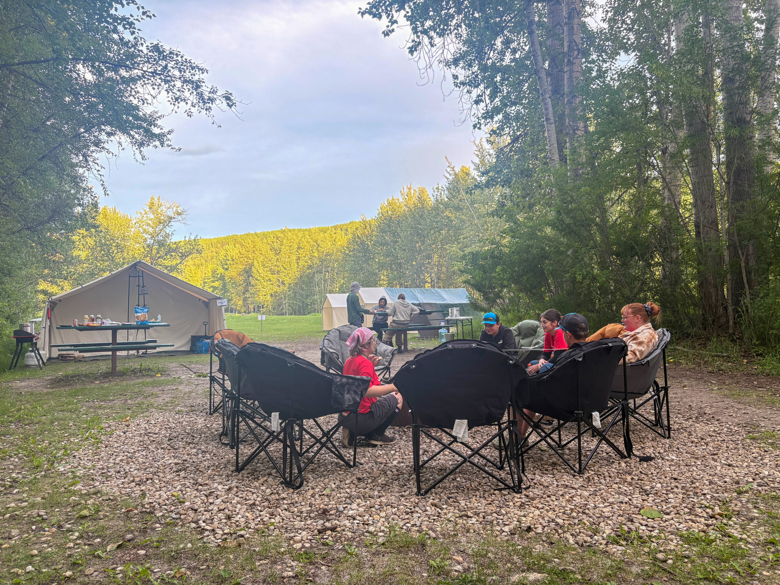 Triassic Teen campground with firepit